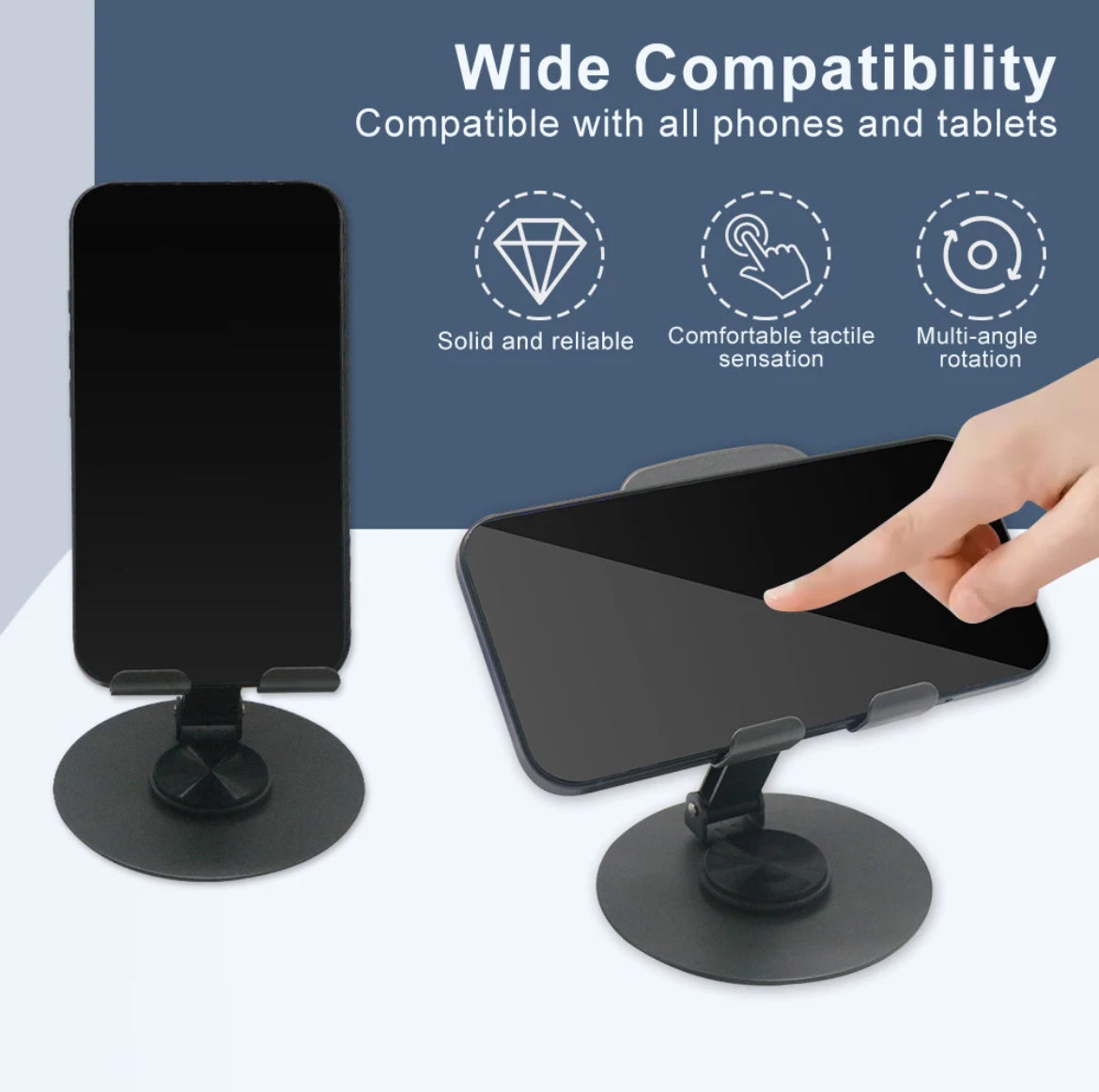 Premium ROTATABLE AND FOLDABLE Universal Mobile/Tab Holder.